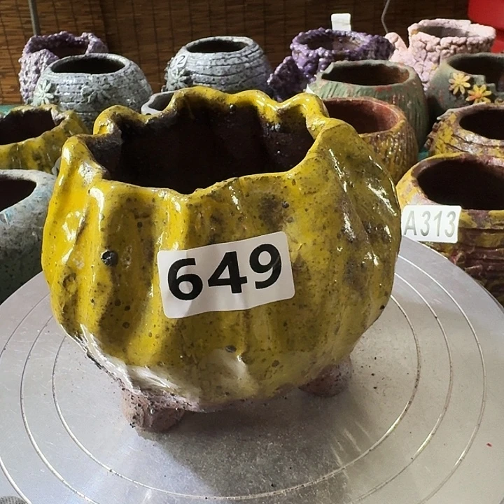 内口7高10粗陶手工