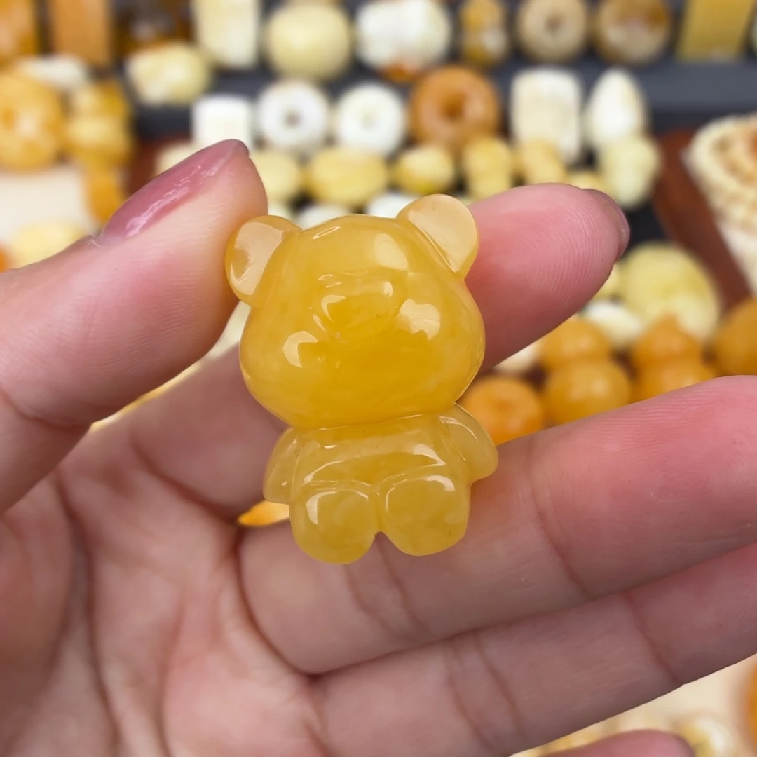 蜜蜡未镶嵌吊坠(不含链)小熊