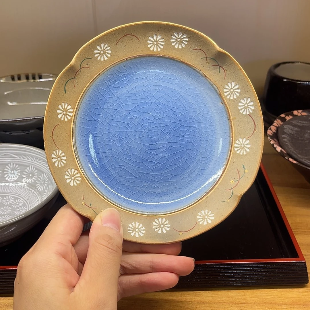 M***雅薄胎松峰作异形盘