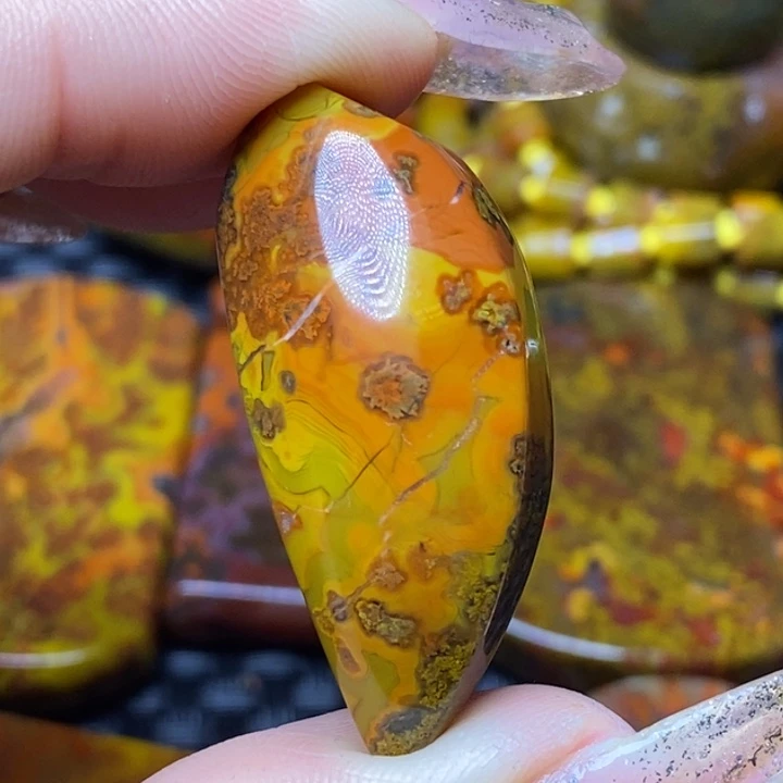 玛瑙/玉髓颈饰足银镀金镶嵌