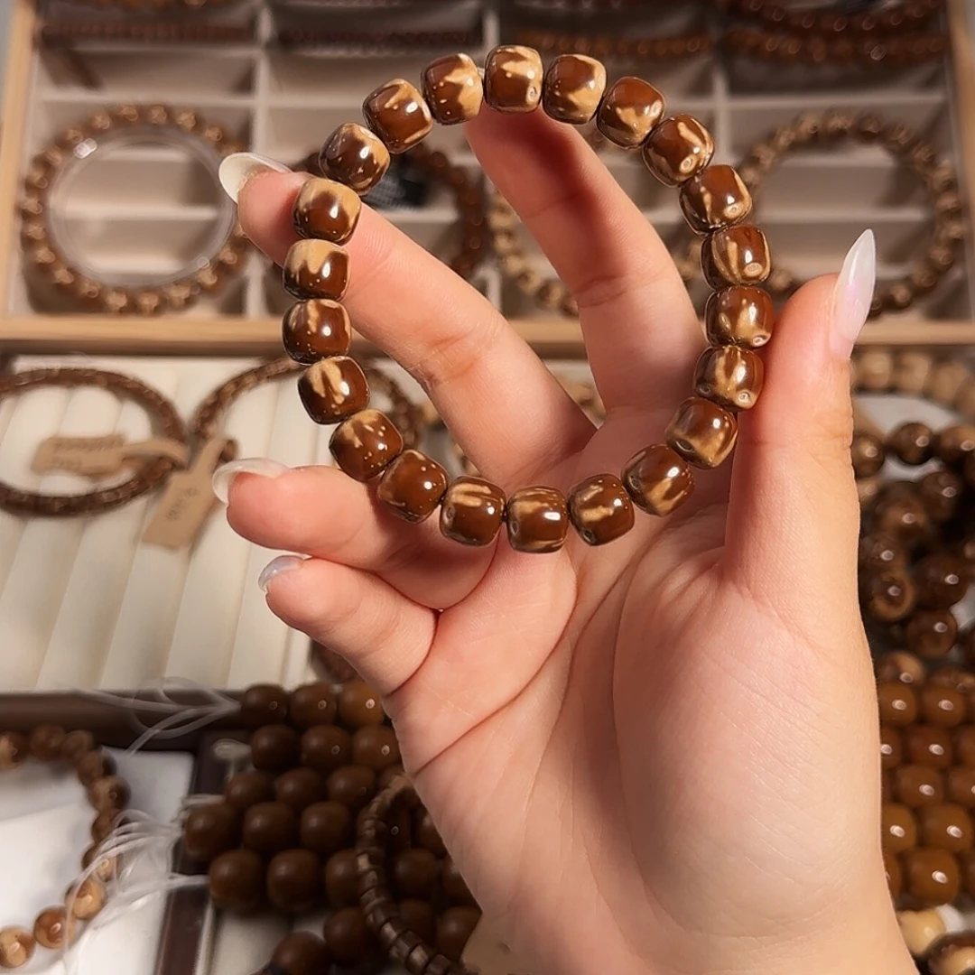 手串紫金鼠半山半水半实心紫金鼠老型10.5mm