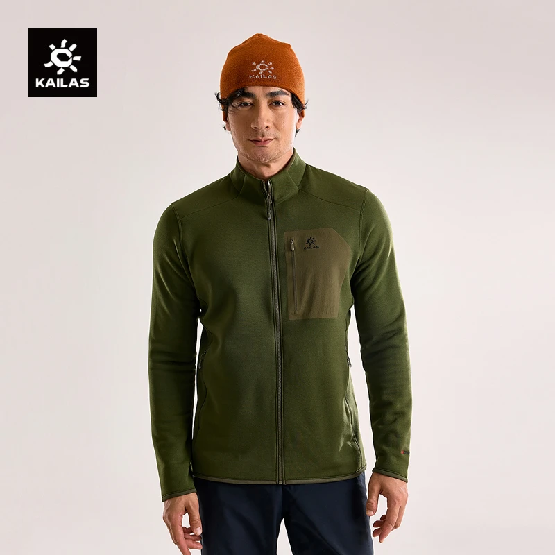 凯乐石冷杉立领抓绒外套吸湿排汗户外运动登山徒步保暖滑雪男款