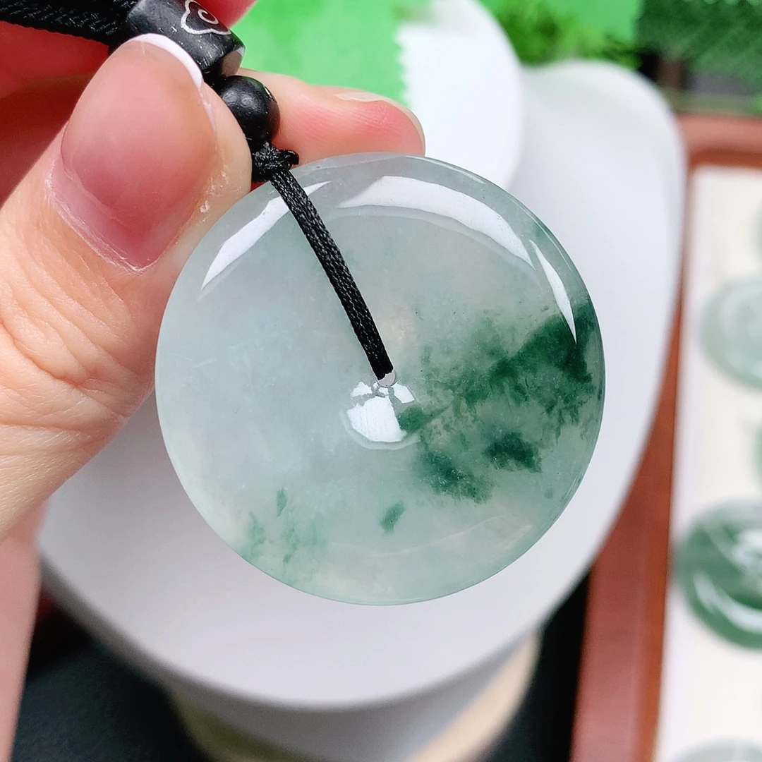 翡翠未镶嵌颈饰平安36-5.4