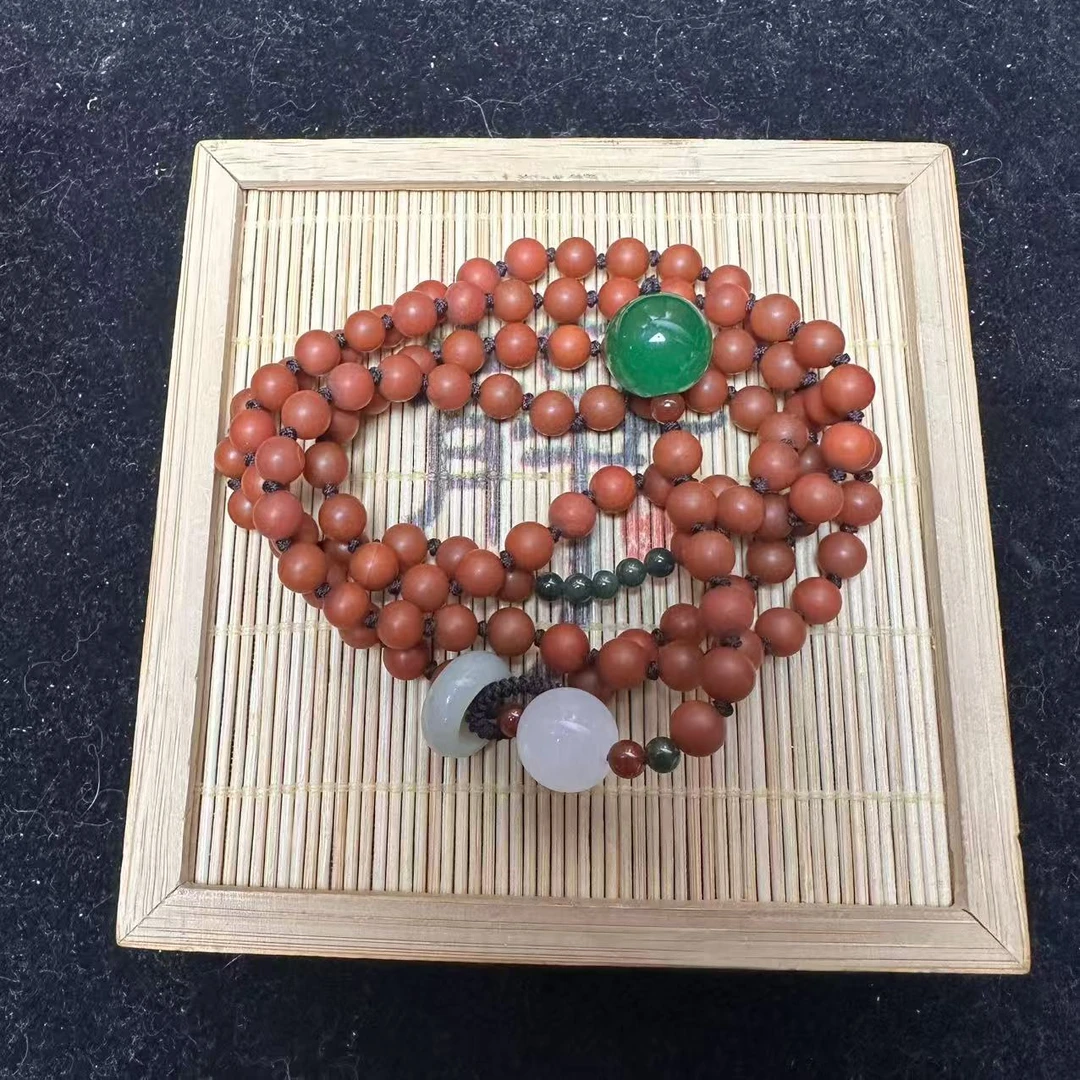 和田玉圆珠项链3749