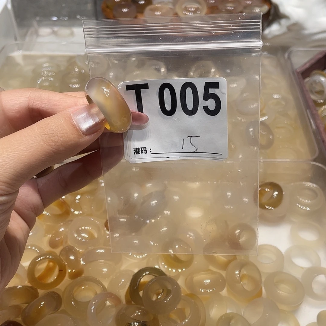 玛瑙/玉髓未镶嵌戒指005