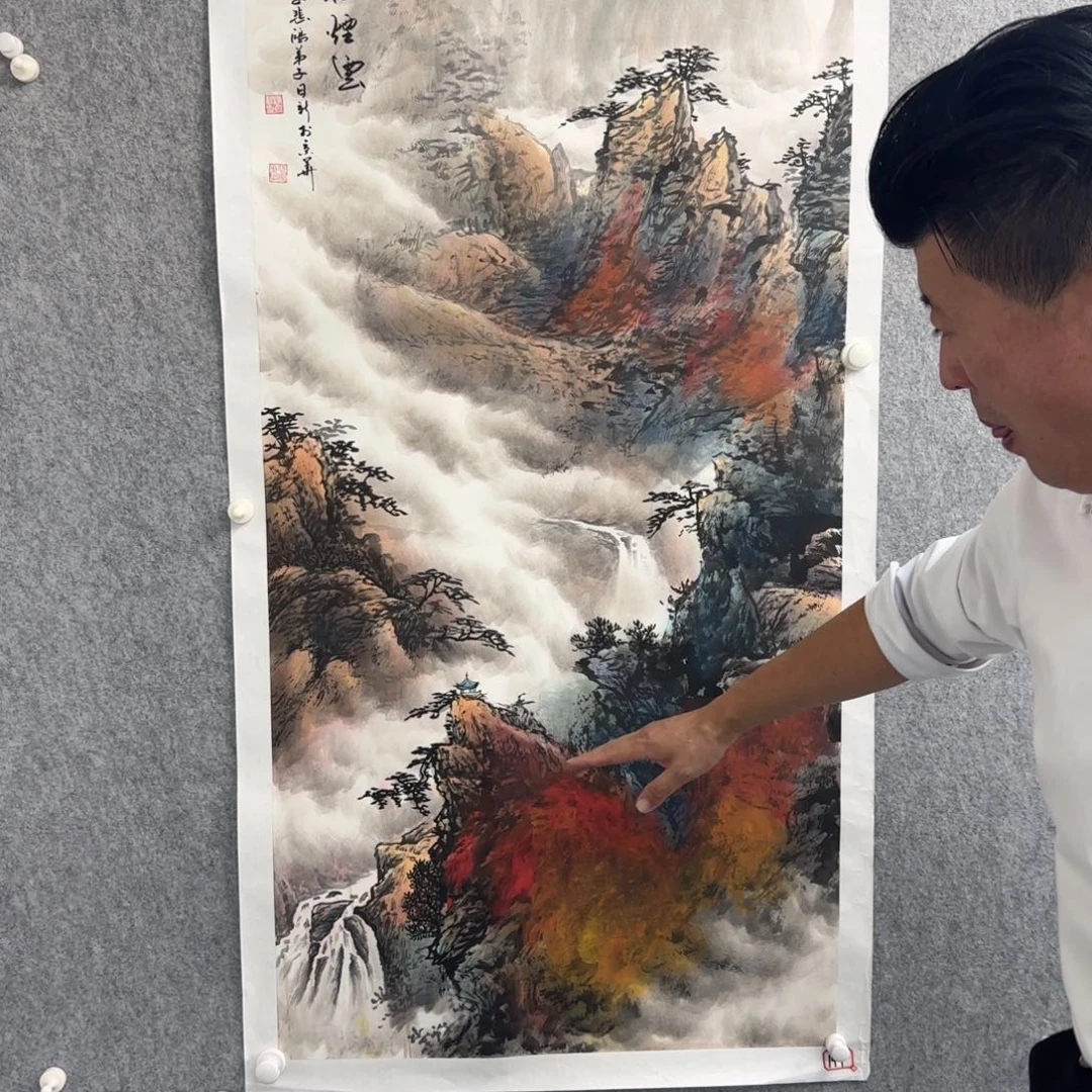 悲鸿弟子陈日新老师画作