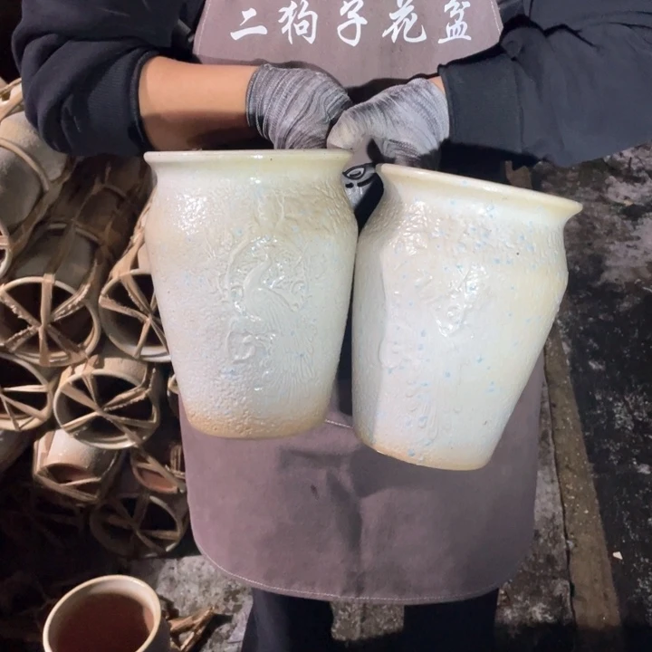 紫砂花盆口17高24正品正品