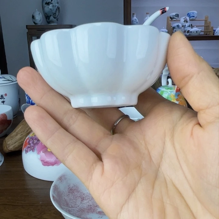 杯纯白釉下彩单杯