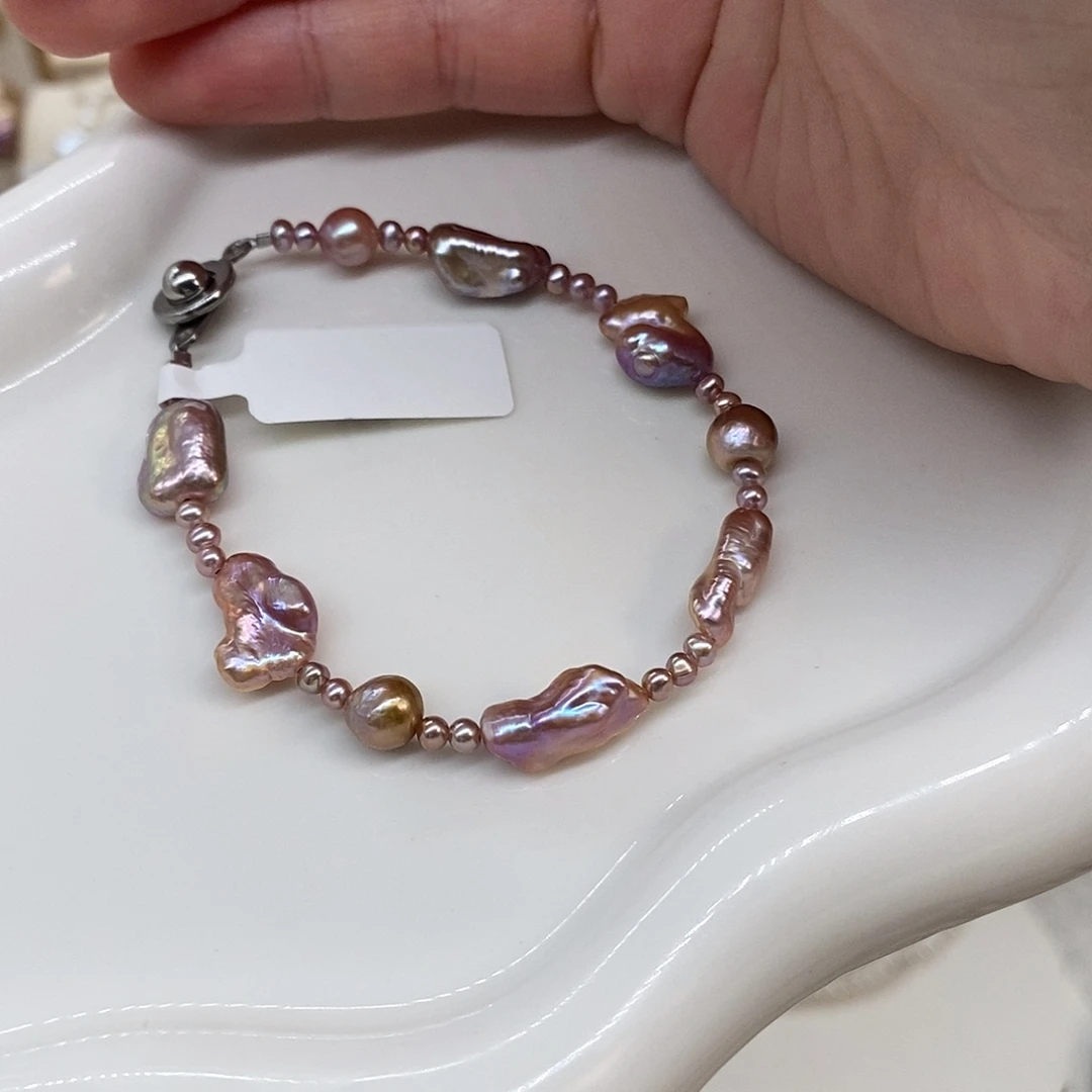 淡水珍珠手绳银S925镶嵌