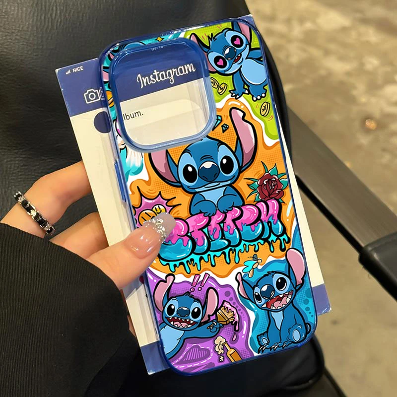 涂鸦史迪仔适用iPhone16苹果14_15PROMAX软13手机壳12防摔11卡通X