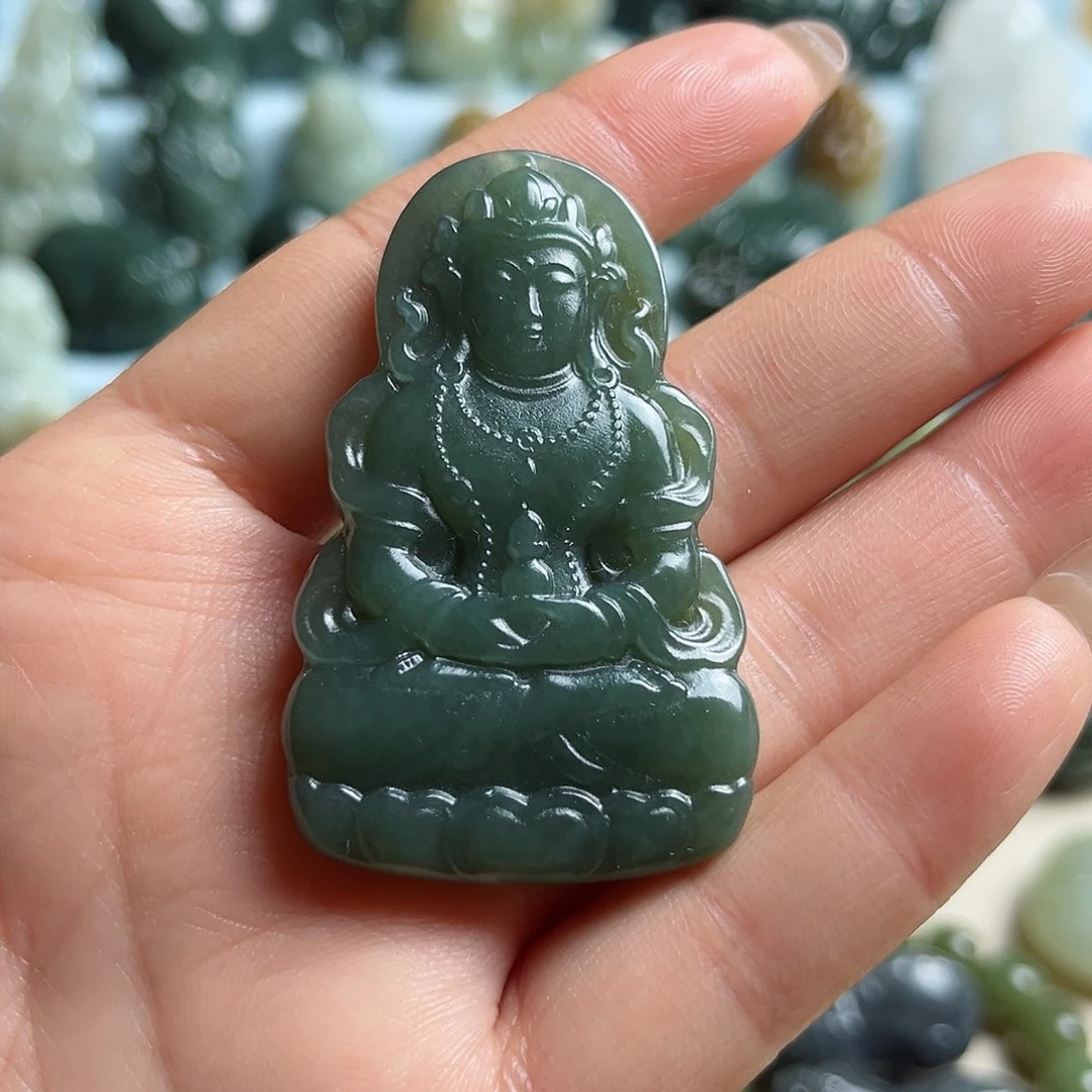 和田玉未镶嵌挂件