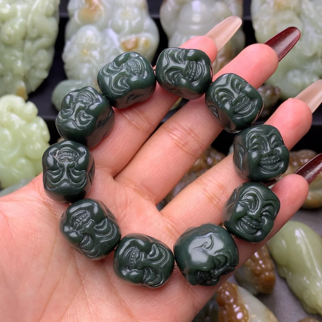 【闪购商品】和田玉手串未镶嵌爱**乌