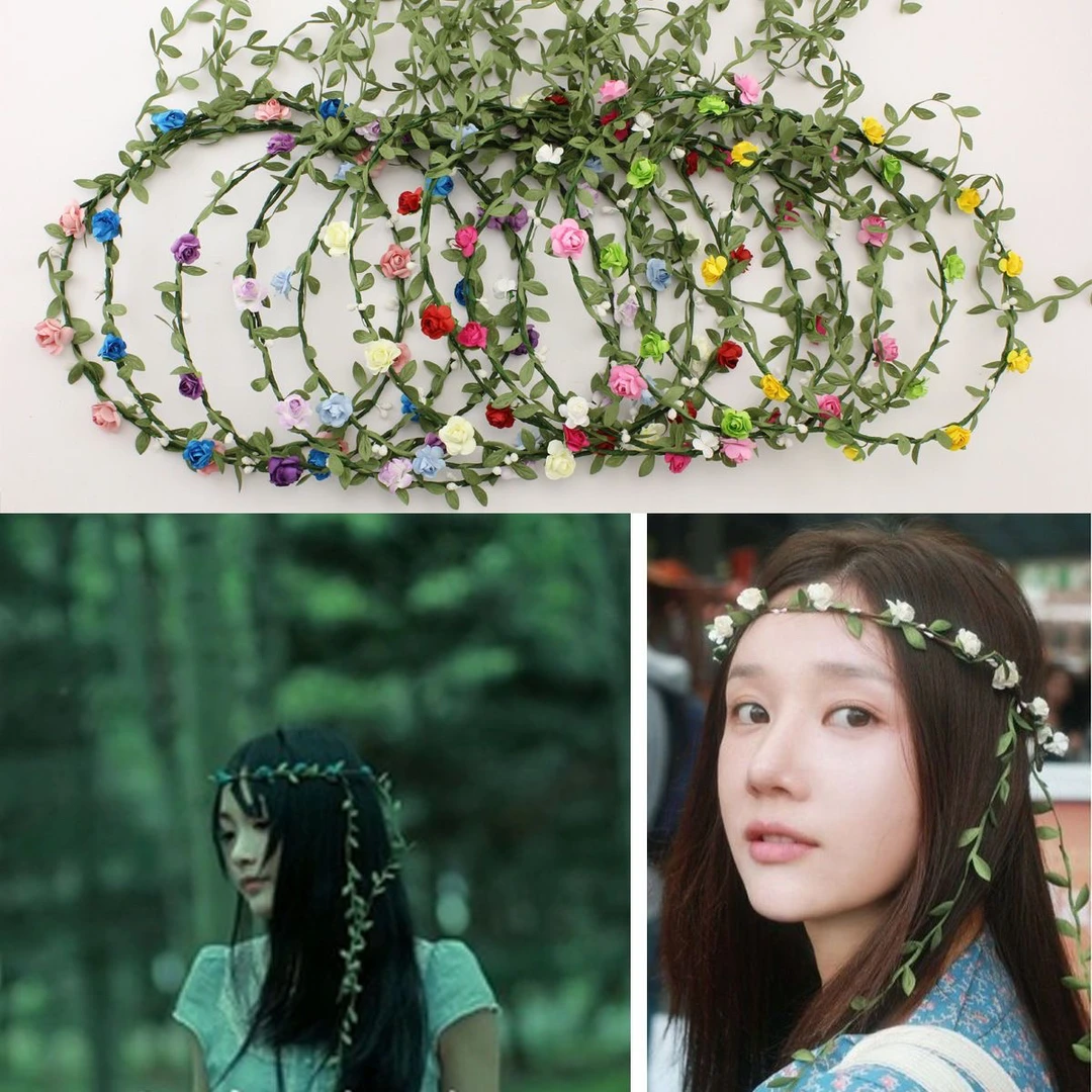 手工DIY花环头环一堆