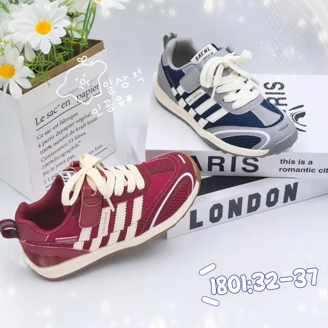 透气拼色德训鞋秋季单鞋软底32-37码潮鞋