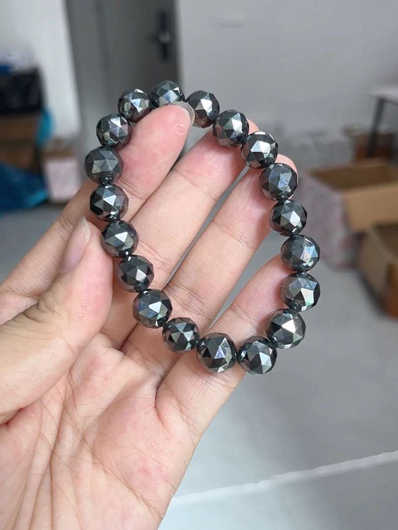 【正品保障】高端收藏百草石六芒彗星手链卡10mm男女同款时尚百搭