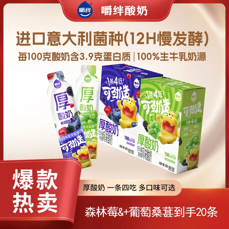 【嚼绊】厚森林莓葡萄桑葚混合便携装拌酸奶营养早餐酸奶sc