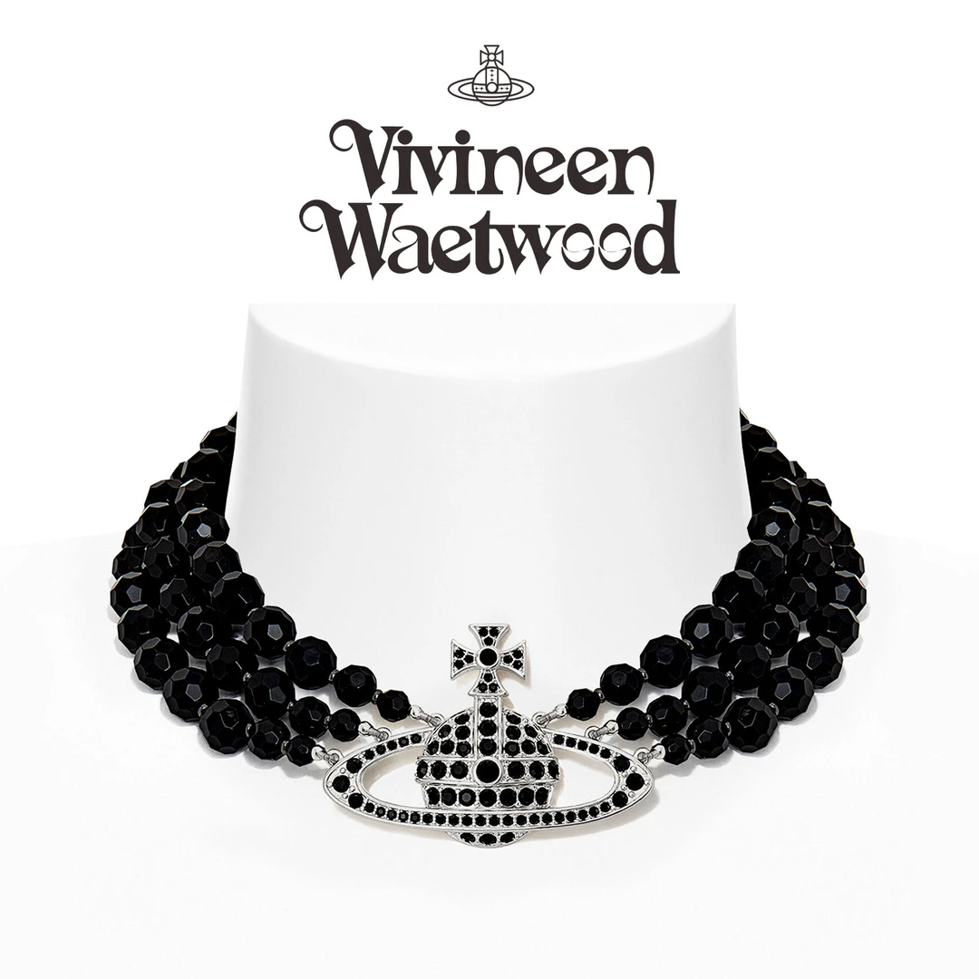 Vivireer Waetwssd 正品 CHOKER链 土星三层叠戴项链
