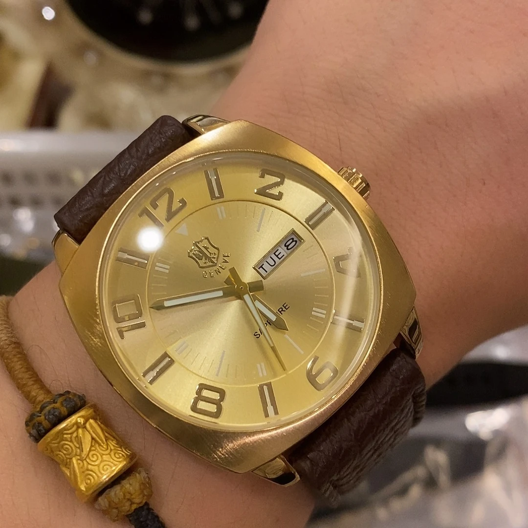 真皮日内瓦印记腕表