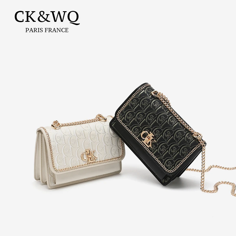 【当日发】CK&WQ/2025新品上新 小香风小众设计轻奢百搭链条单肩包