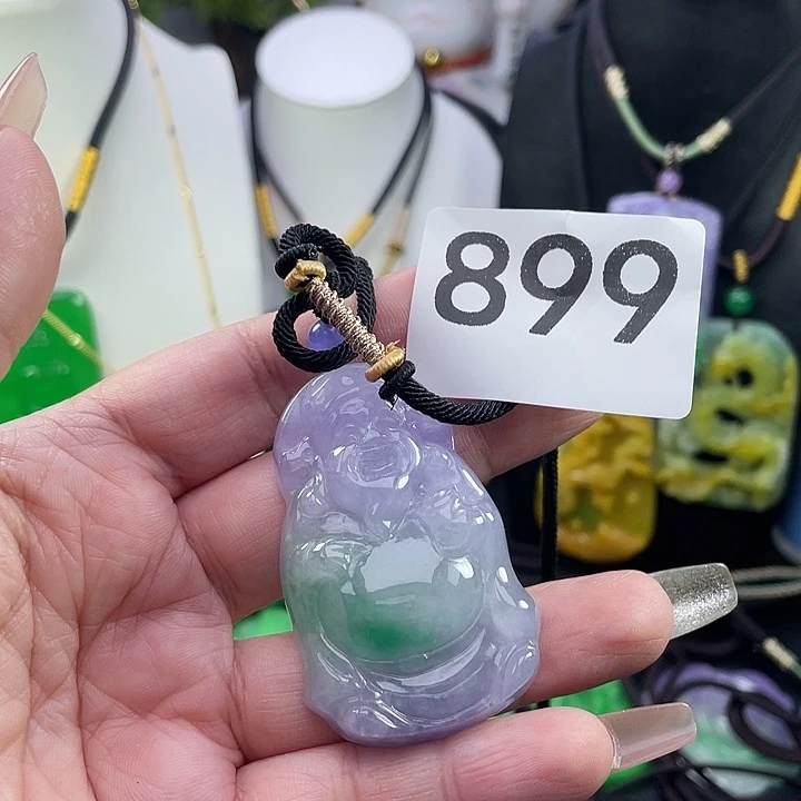 翡翠未镶嵌吊坠(赠链)