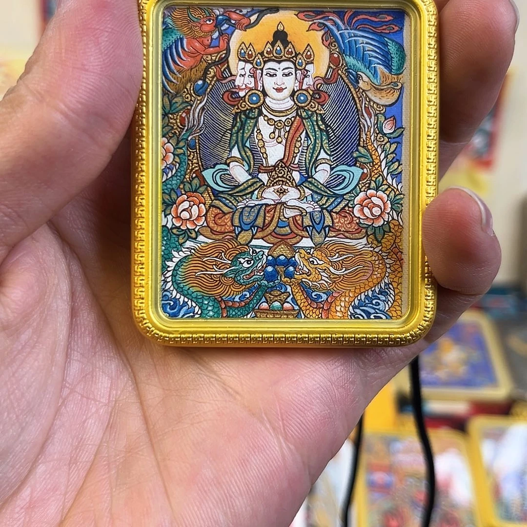 吊坠大日如来｜热贡手绘