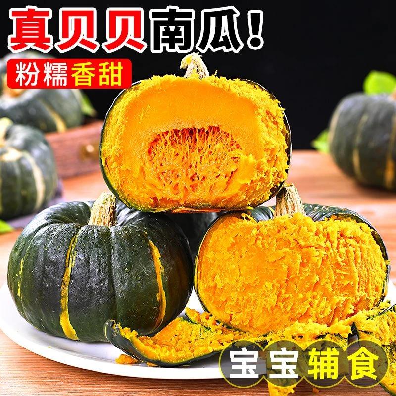 【坏果包赔】正宗山东贝贝南瓜粉糯香甜板栗味小南瓜宝宝辅食T2