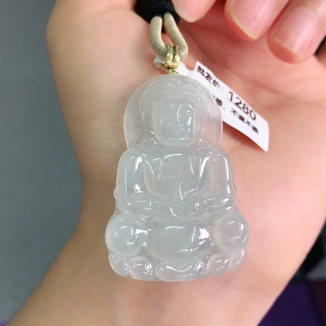 颈饰18K金镶嵌翡翠44-30.5-4.5