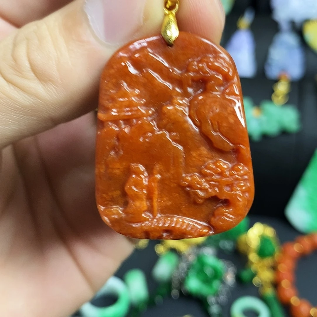 颈饰未镶嵌翡翠吊坠