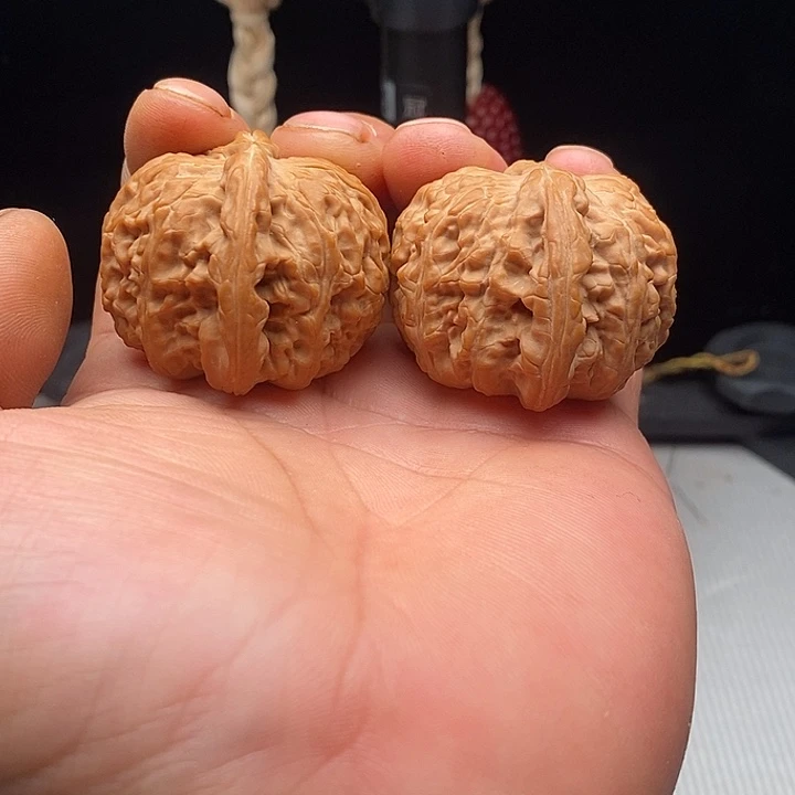 把件文玩核桃43尺闷白