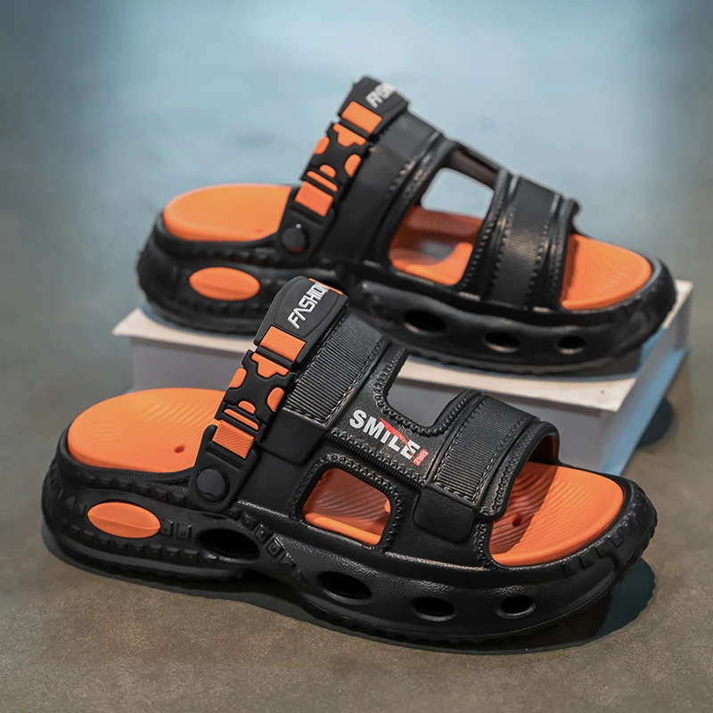 拖鞋男夏季新款户外运动开车涉水男士男款厚底沙滩男凉鞋