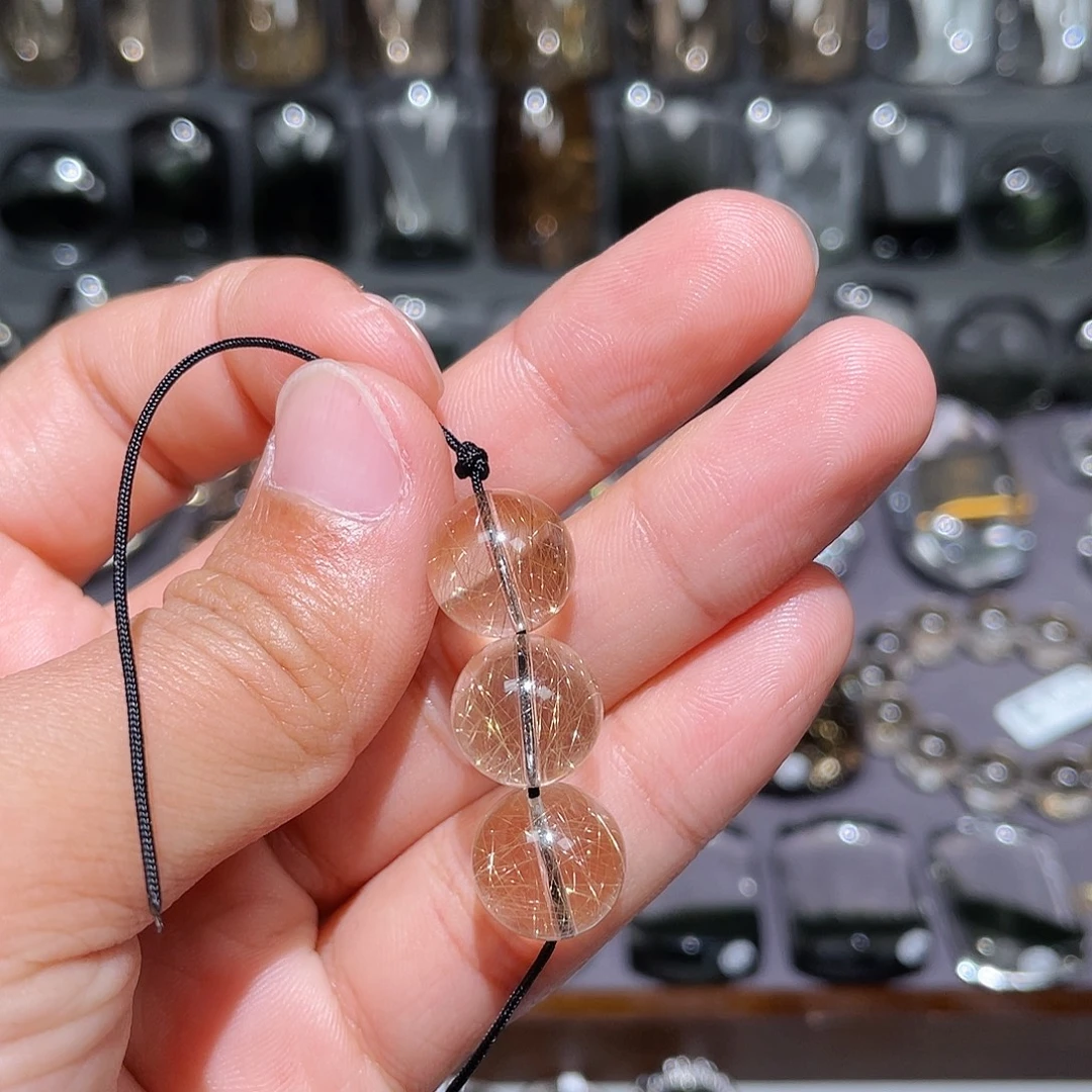 周***周未镶嵌珠宝半成品水晶三颗珠