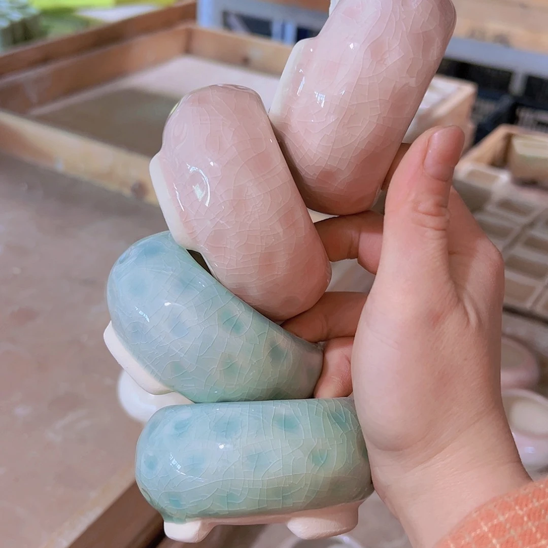 红陶陶瓷花盆满12包邮