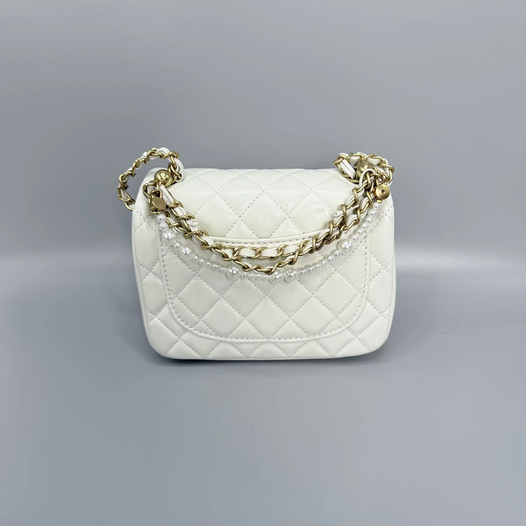 新款百搭-新款珍珠链方胖紫