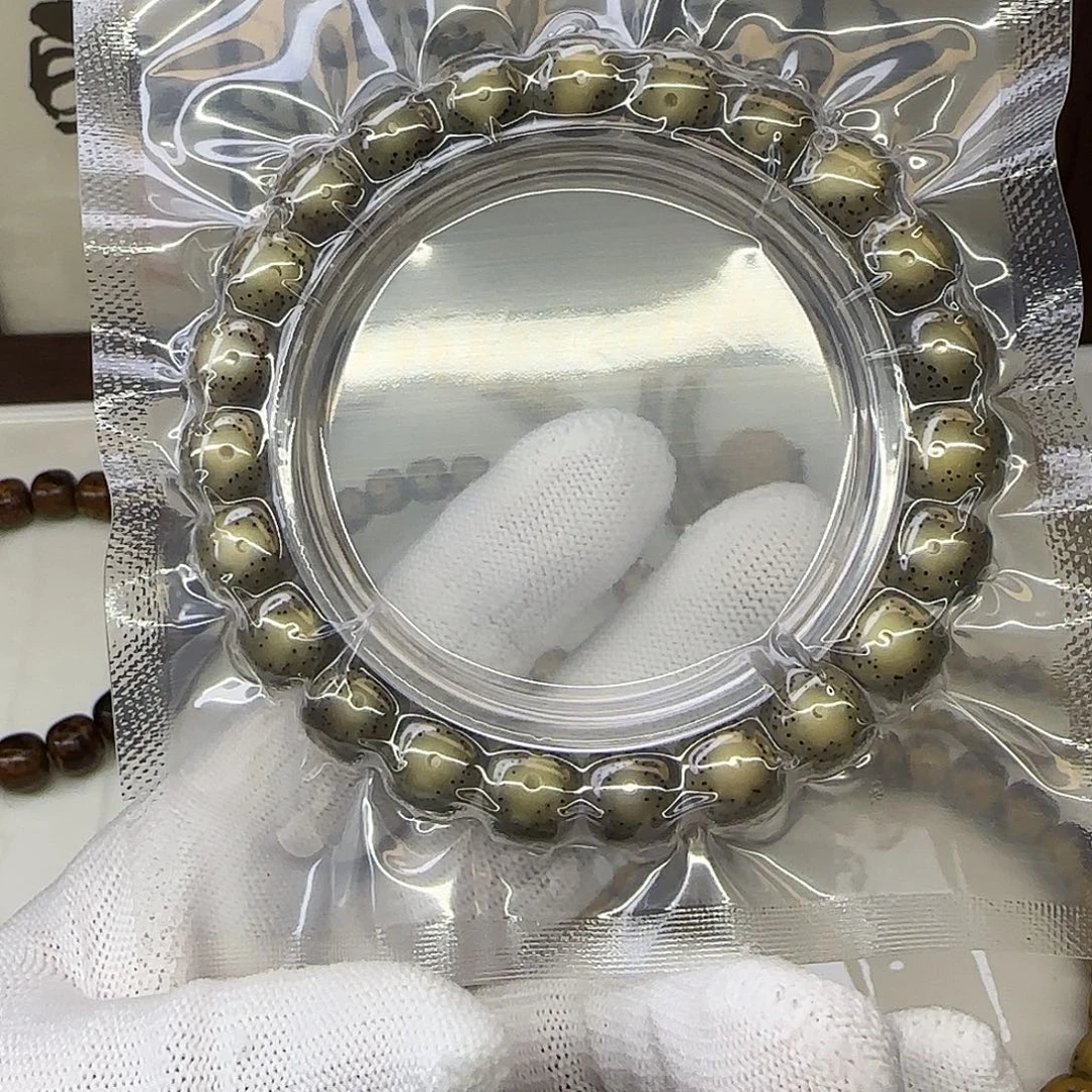 手串星月菩提卡10.5糯冰绿月朗星稀