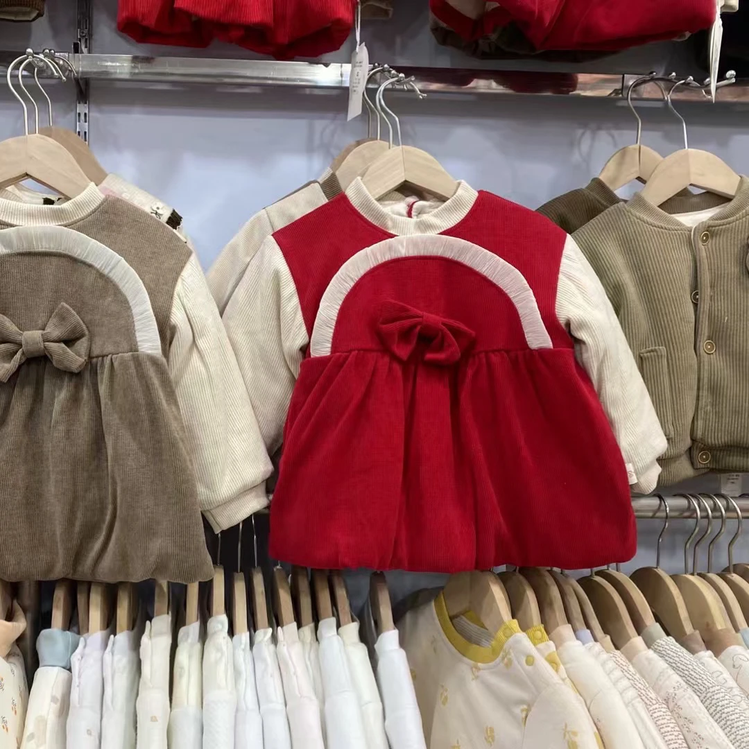 儿童秋东装时尚罩衣连衣裙小童公主裙宝宝洋气