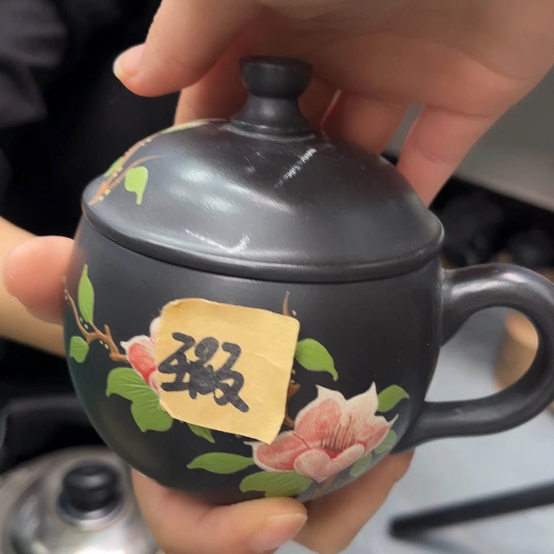 宜兴原矿紫砂全手工盖杯