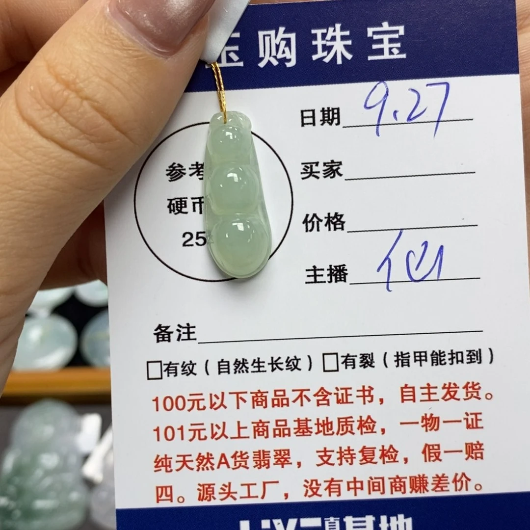 颈饰未镶嵌翡翠福豆