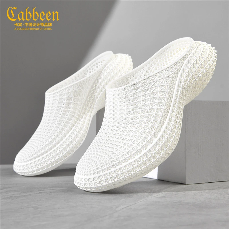 卡宾3D打印拖鞋2026秋季新品专柜同款正品设计师凉包头休闲半拖鞋