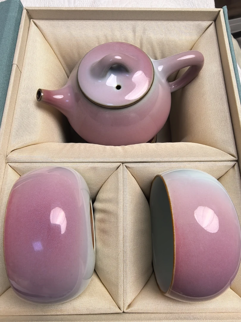 中国神后钧瓷茶具 石瓢壶 一壶两杯（主人杯）