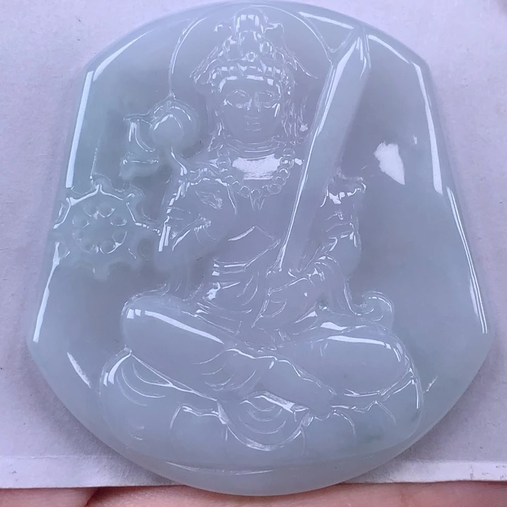 颈饰未镶嵌翡翠虚空藏菩萨吊坠