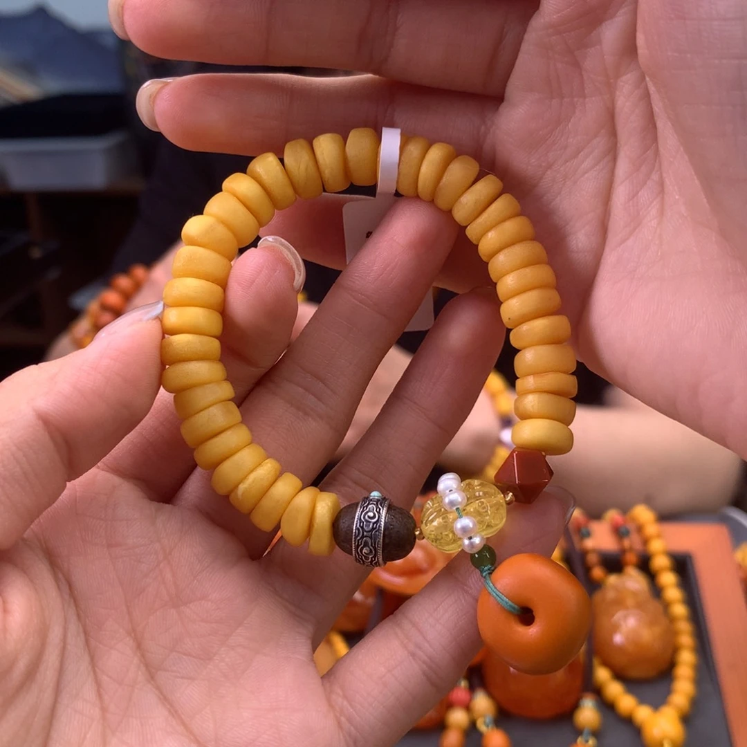 未镶嵌蜜蜡手串天然