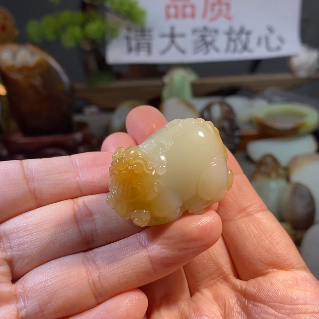 和田玉（糖玉）未镶嵌颈饰貔貅