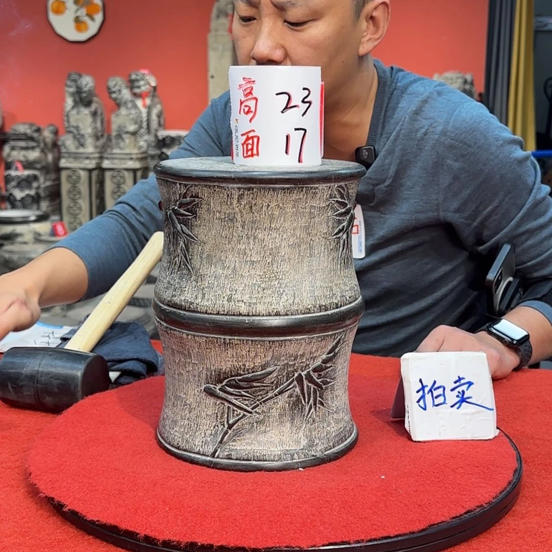 涷***》石材天然青石石雕圆青石石雕圆