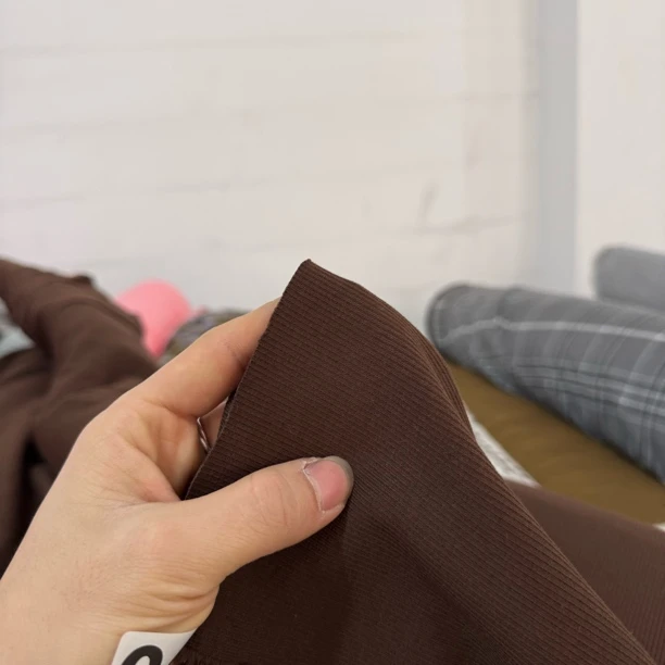 47 咖啡色厚针织罗纹2米价