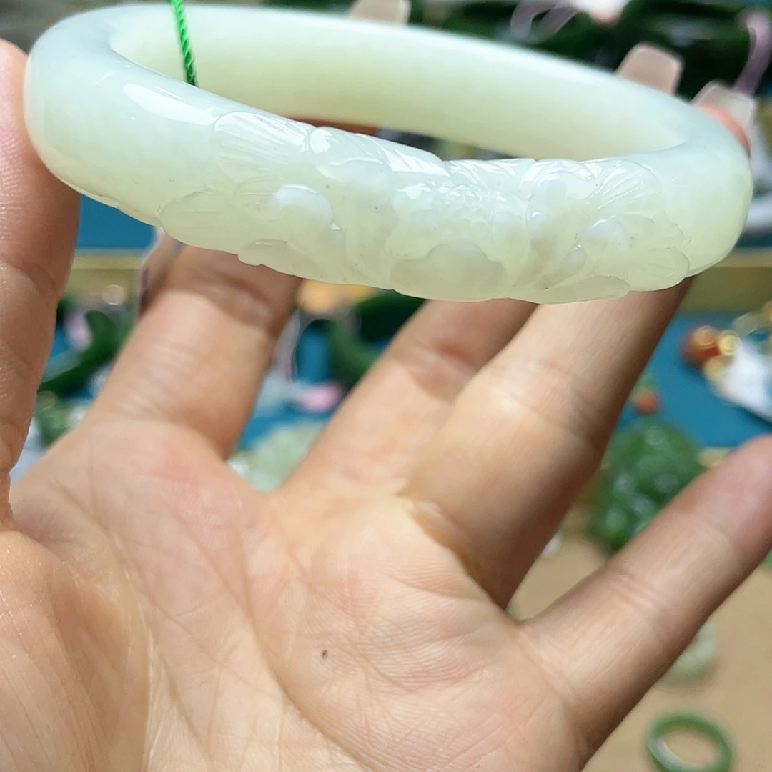 【闪购商品】和田玉手镯60.6圈口108未镶嵌