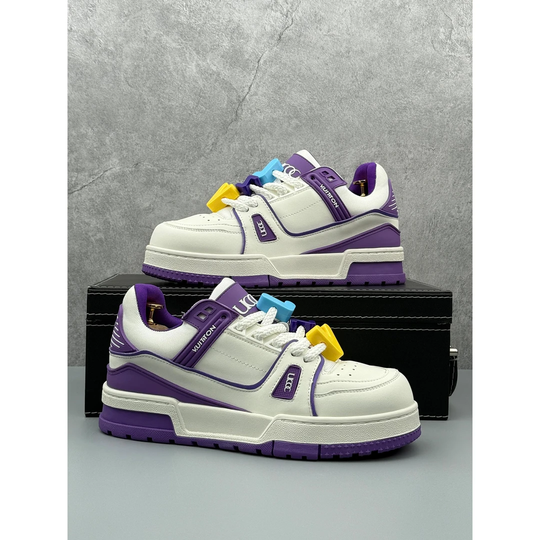 欧洲站轻奢潮牌来袭~2025秋季厚底板鞋男时韩版百搭运动休闲鞋男