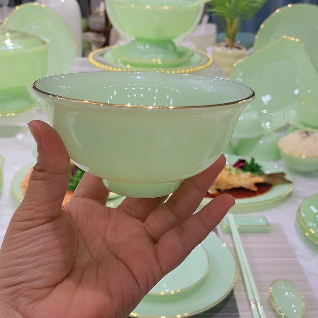 瓷景德镇绿色玉瓷单买