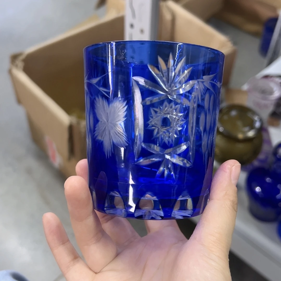 平底款水晶玻璃微瑕一个