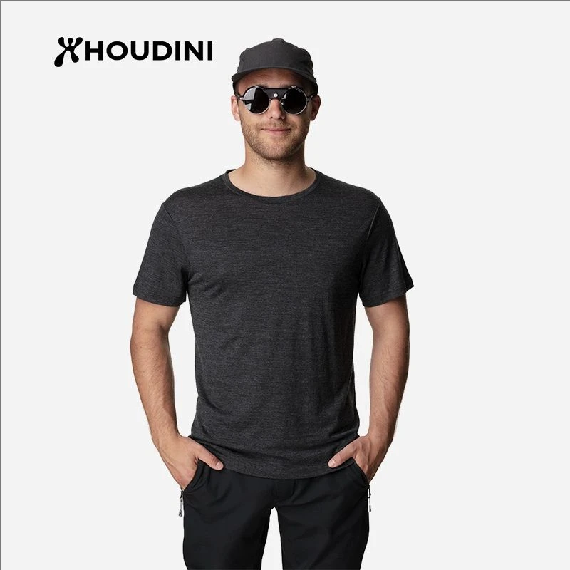 HOUDINI/胡丁尼Activist Tee 积极 户外男快干美利奴羊毛短袖T恤