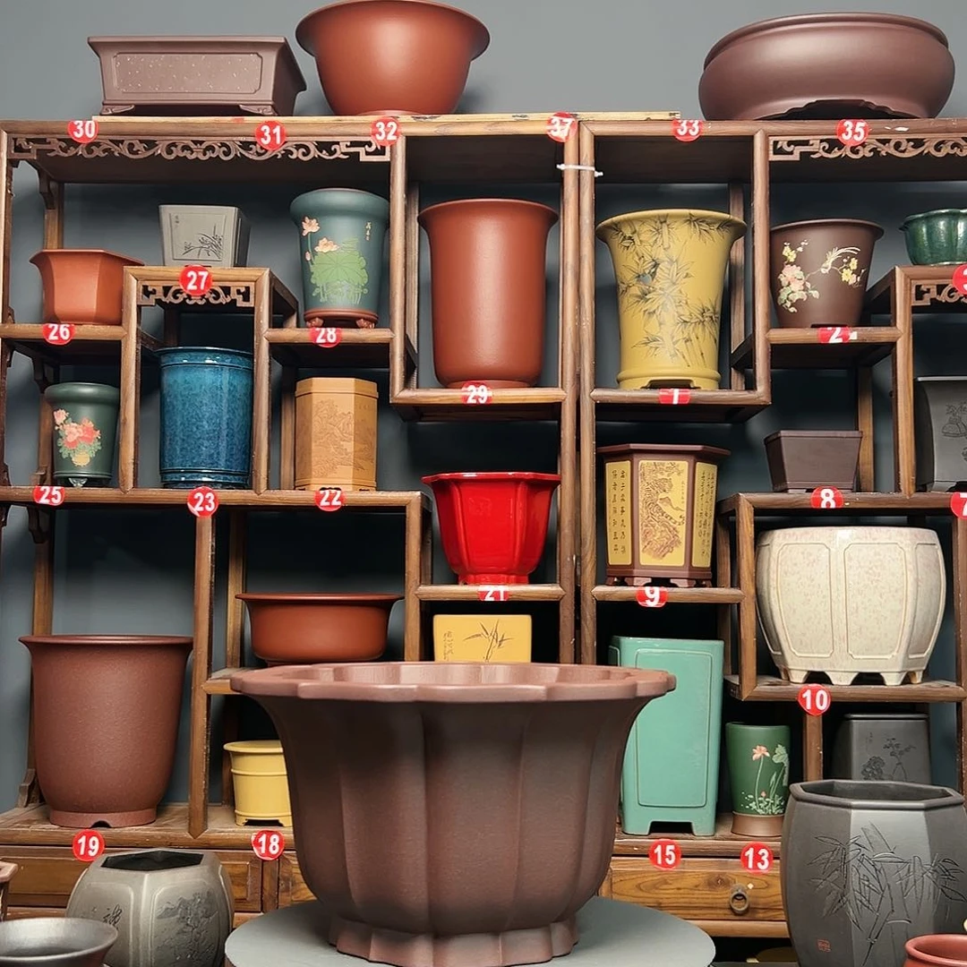 紫砂花盆骏*✨紫砂花盆